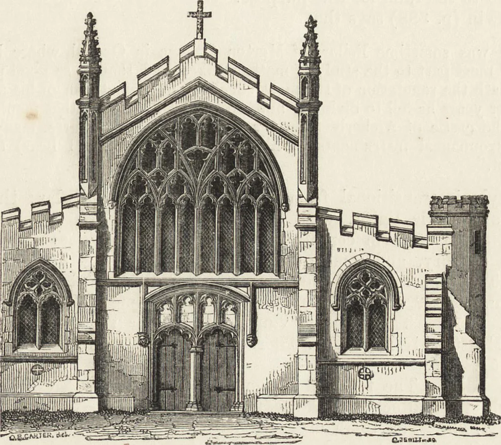 An illustration from An attempt to discriminate the styles of architecture in England : from the Conquest to the Reformation ; with a sketch of the Grecian and Roman orders /by the late Thomas Rickman, 1881, leaf 314