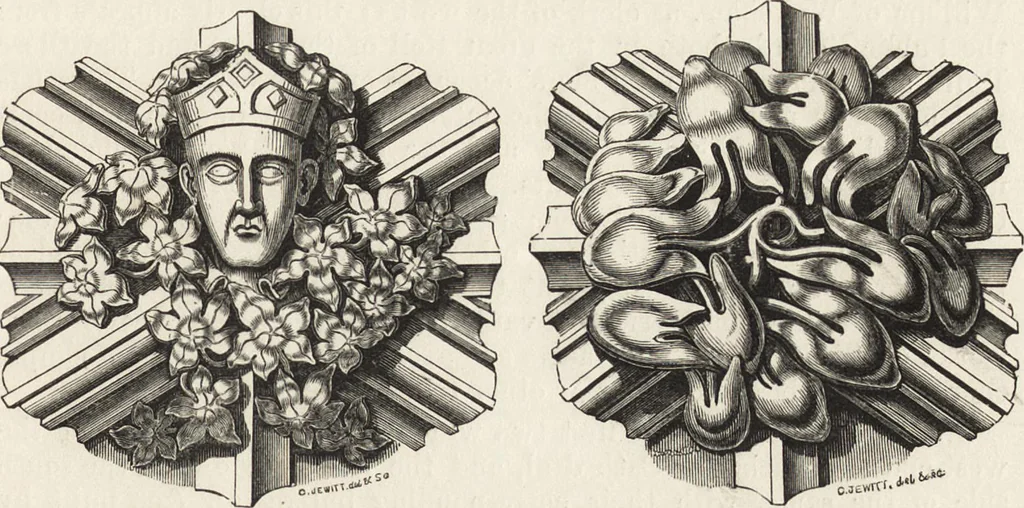An illustration from An attempt to discriminate the styles of architecture in England : from the Conquest to the Reformation ; with a sketch of the Grecian and Roman orders /by the late Thomas Rickman, 1881, leaf 316