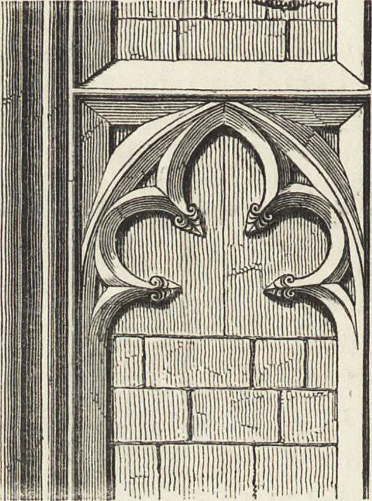 An illustration from An attempt to discriminate the styles of architecture in England : from the Conquest to the Reformation ; with a sketch of the Grecian and Roman orders /by the late Thomas Rickman, 1881, leaf 317