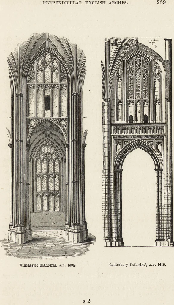 An illustration from An attempt to discriminate the styles of architecture in England : from the Conquest to the Reformation ; with a sketch of the Grecian and Roman orders /by the late Thomas Rickman, 1881, leaf 332