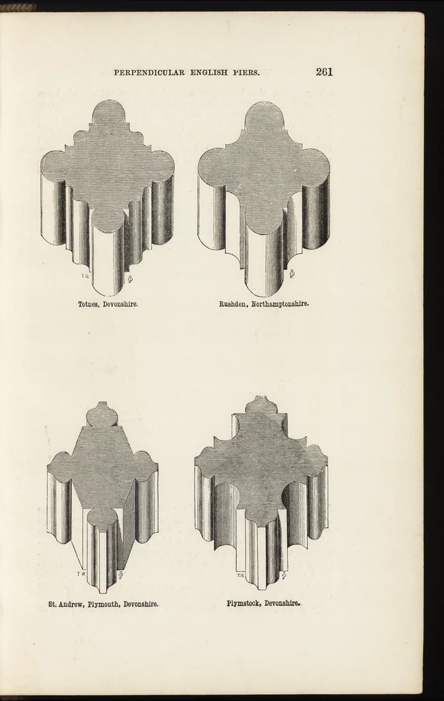 An illustration from An attempt to discriminate the styles of architecture in England : from the Conquest to the Reformation ; with a sketch of the Grecian and Roman orders /by the late Thomas Rickman, 1881, leaf 334