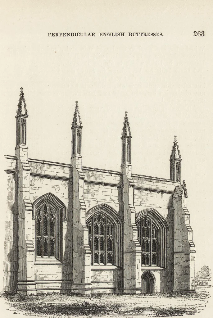 An illustration from An attempt to discriminate the styles of architecture in England : from the Conquest to the Reformation ; with a sketch of the Grecian and Roman orders /by the late Thomas Rickman, 1881, leaf 336