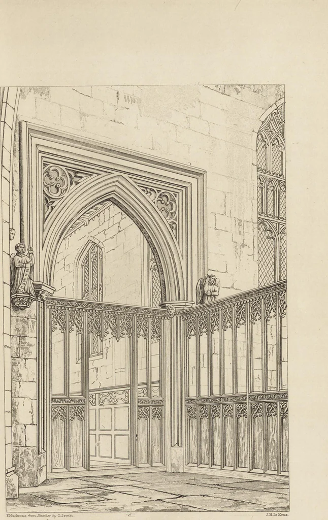 An illustration from An attempt to discriminate the styles of architecture in England : from the Conquest to the Reformation ; with a sketch of the Grecian and Roman orders /by the late Thomas Rickman, 1881, leaf 340