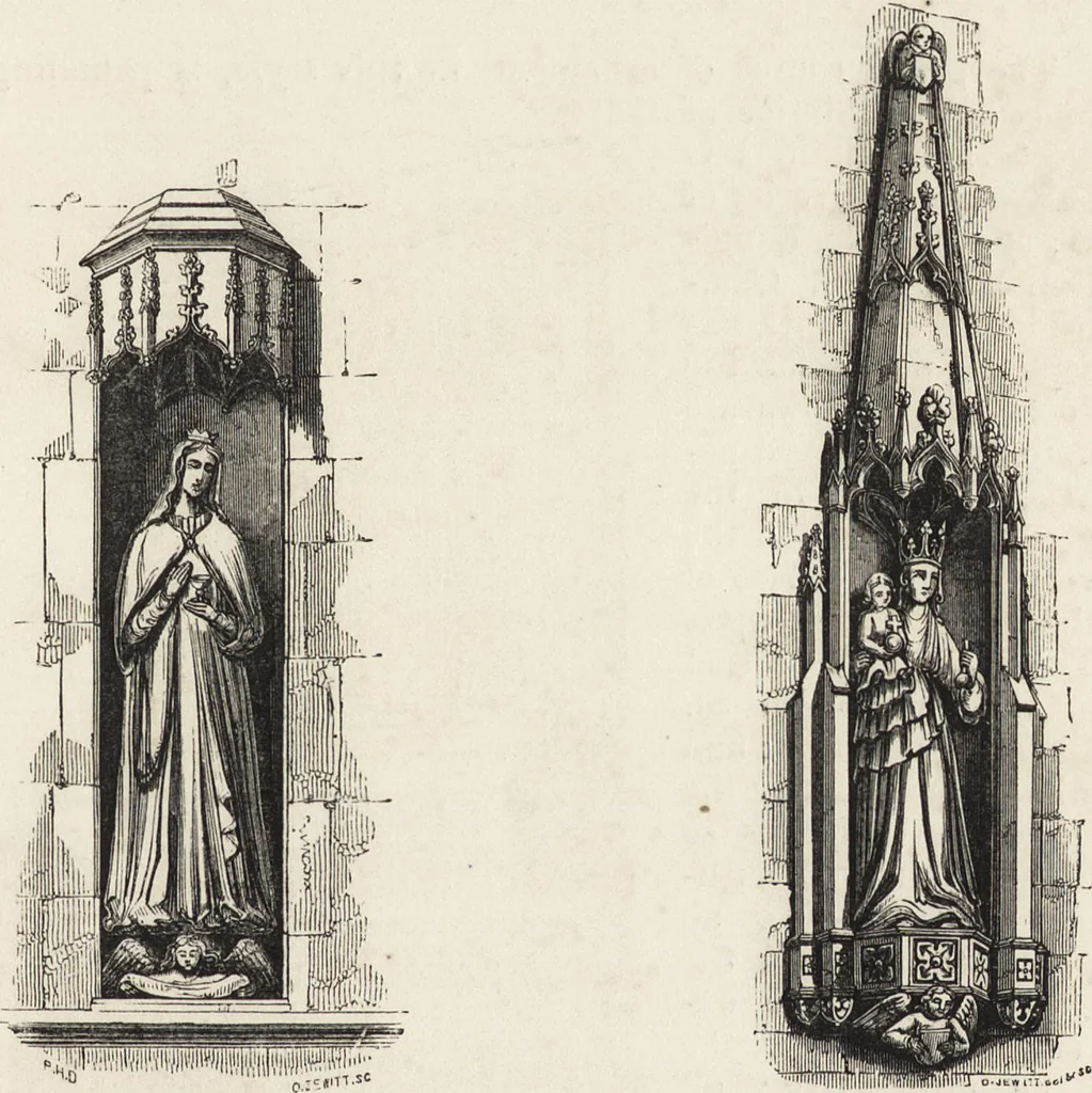 An illustration from An attempt to discriminate the styles of architecture in England : from the Conquest to the Reformation ; with a sketch of the Grecian and Roman orders /by the late Thomas Rickman, 1881, leaf 342