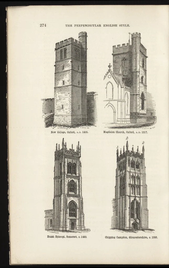 An illustration from An attempt to discriminate the styles of architecture in England : from the Conquest to the Reformation ; with a sketch of the Grecian and Roman orders /by the late Thomas Rickman, 1881, leaf 351
