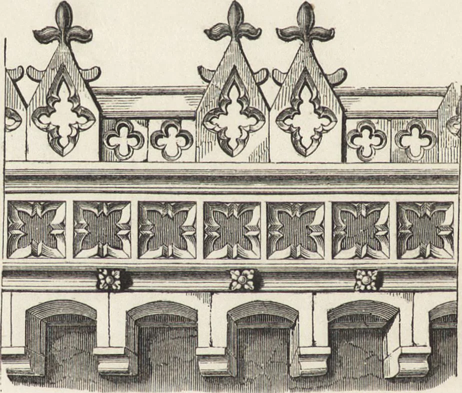 An illustration from An attempt to discriminate the styles of architecture in England : from the Conquest to the Reformation ; with a sketch of the Grecian and Roman orders /by the late Thomas Rickman, 1881, leaf 353