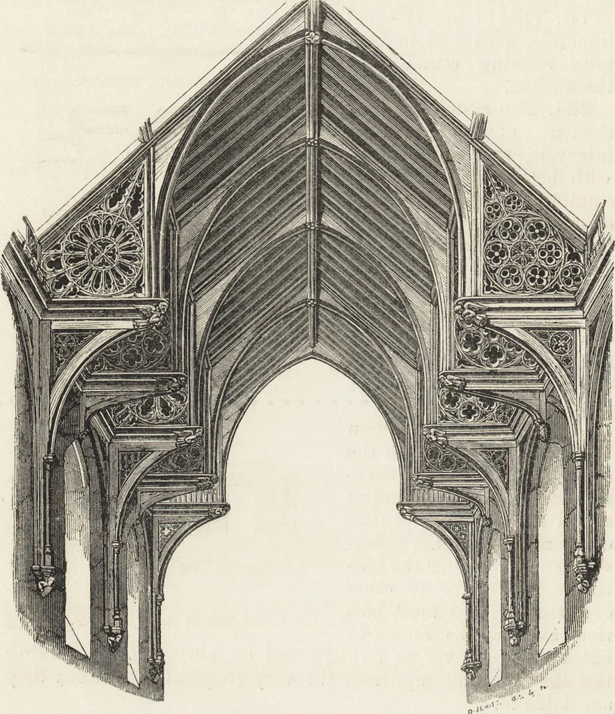 An illustration from An attempt to discriminate the styles of architecture in England : from the Conquest to the Reformation ; with a sketch of the Grecian and Roman orders /by the late Thomas Rickman, 1881, leaf 357