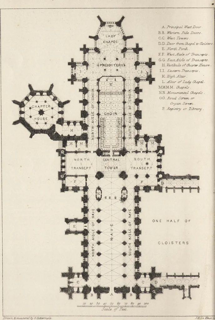 An illustration from An attempt to discriminate the styles of architecture in England : from the Conquest to the Reformation ; with a sketch of the Grecian and Roman orders /by the late Thomas Rickman, 1881, leaf 57