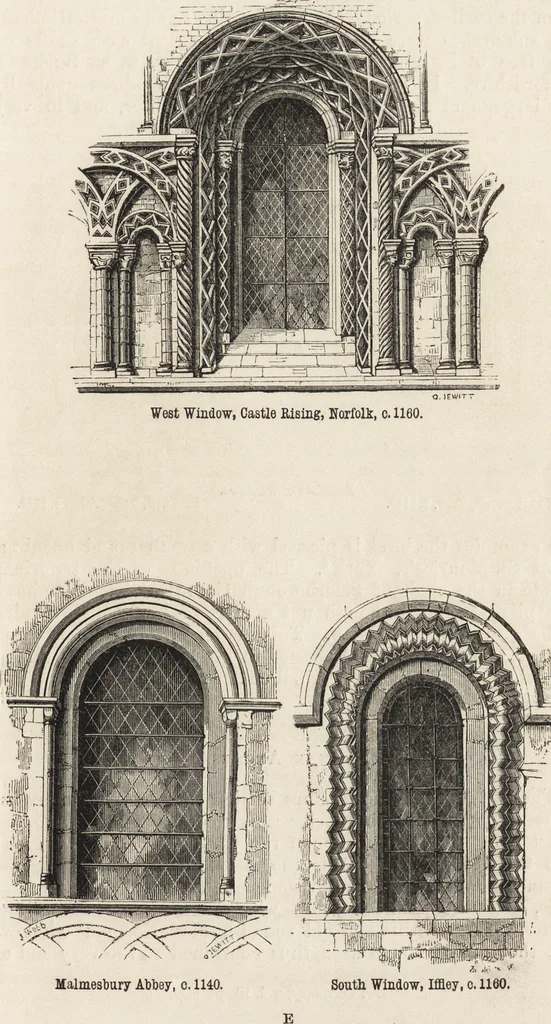 An illustration from An attempt to discriminate the styles of architecture in England : from the Conquest to the Reformation ; with a sketch of the Grecian and Roman orders /by the late Thomas Rickman, 1881, leaf 70