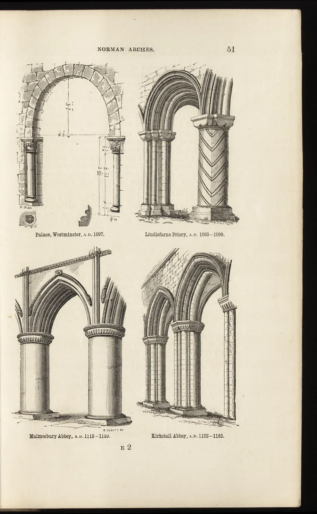 An illustration from An attempt to discriminate the styles of architecture in England : from the Conquest to the Reformation ; with a sketch of the Grecian and Roman orders /by the late Thomas Rickman, 1881, leaf 74