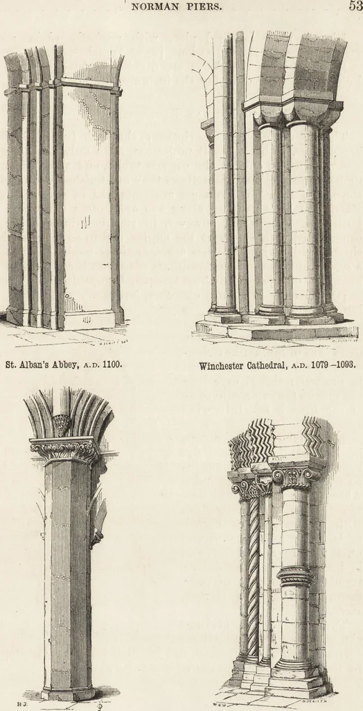 An illustration from An attempt to discriminate the styles of architecture in England : from the Conquest to the Reformation ; with a sketch of the Grecian and Roman orders /by the late Thomas Rickman, 1881, leaf 76