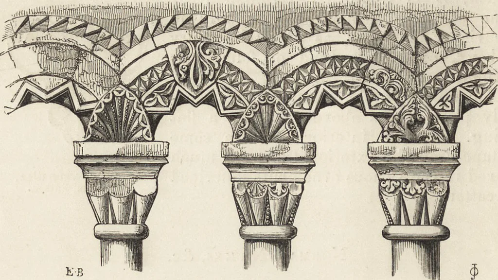 An illustration from An attempt to discriminate the styles of architecture in England : from the Conquest to the Reformation ; with a sketch of the Grecian and Roman orders /by the late Thomas Rickman, 1881, leaf 81