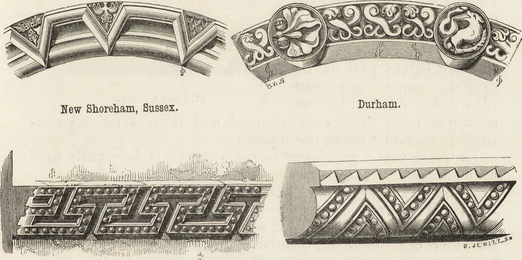 An illustration from An attempt to discriminate the styles of architecture in England : from the Conquest to the Reformation ; with a sketch of the Grecian and Roman orders /by the late Thomas Rickman, 1881, leaf 82