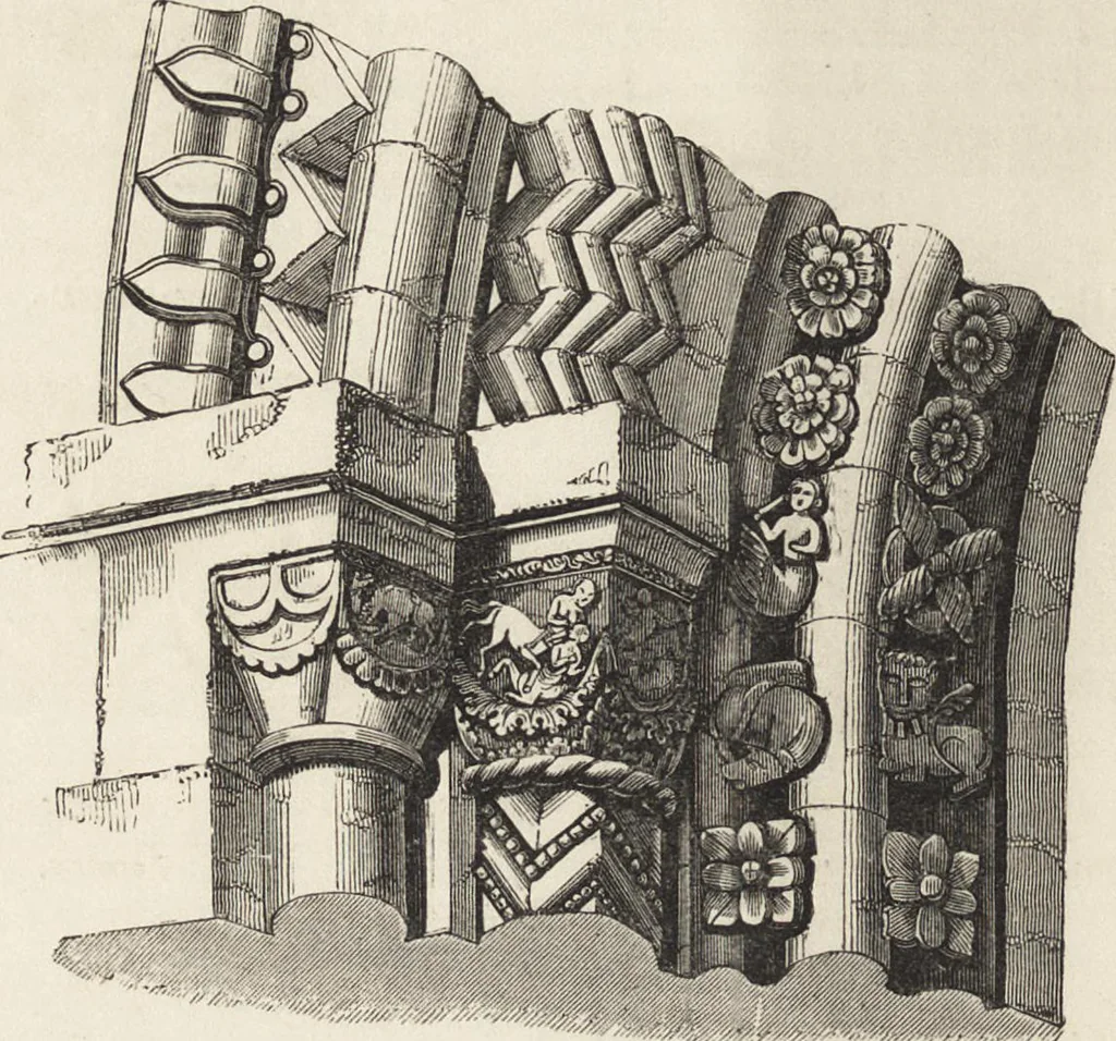 An illustration from An attempt to discriminate the styles of architecture in England : from the Conquest to the Reformation ; with a sketch of the Grecian and Roman orders /by the late Thomas Rickman, 1881, leaf 83