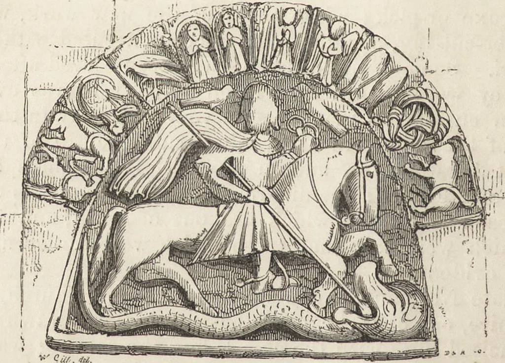 An illustration from An attempt to discriminate the styles of architecture in England : from the Conquest to the Reformation ; with a sketch of the Grecian and Roman orders /by the late Thomas Rickman, 1881, leaf 85