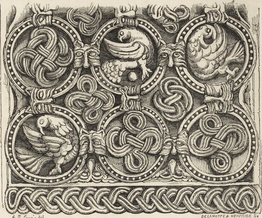 An illustration from An attempt to discriminate the styles of architecture in England : from the Conquest to the Reformation ; with a sketch of the Grecian and Roman orders /by the late Thomas Rickman, 1881, leaf 87