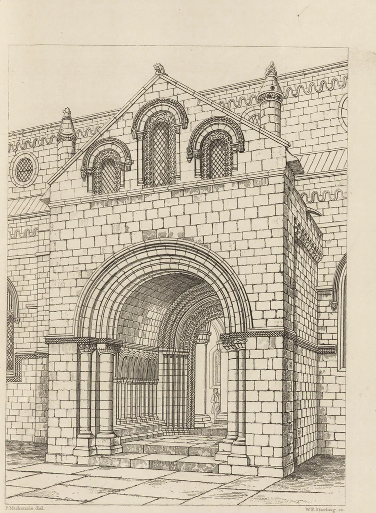 An illustration from An attempt to discriminate the styles of architecture in England : from the Conquest to the Reformation ; with a sketch of the Grecian and Roman orders /by the late Thomas Rickman, 1881, leaf 96