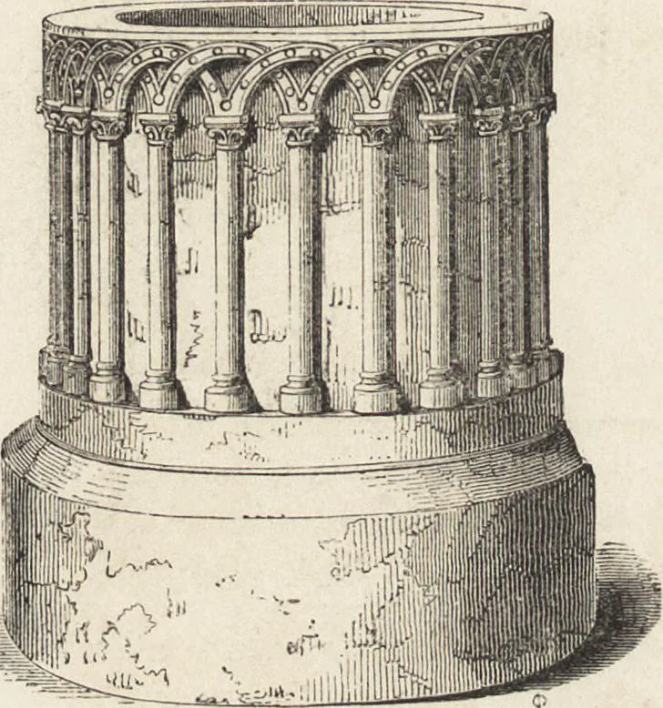 An illustration from An attempt to discriminate the styles of architecture in England : from the Conquest to the Reformation ; with a sketch of the Grecian and Roman orders /by the late Thomas Rickman, 1881, leaf 99