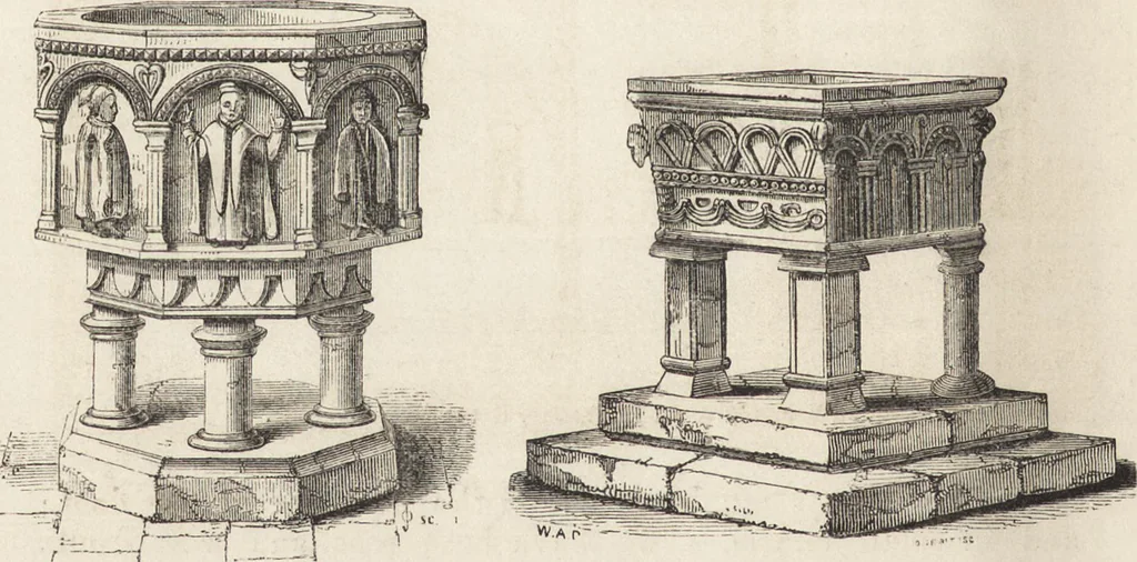 An illustration from An attempt to discriminate the styles of architecture in England : from the Conquest to the Reformation ; with a sketch of the Grecian and Roman orders /by the late Thomas Rickman, 1881, leaf 99