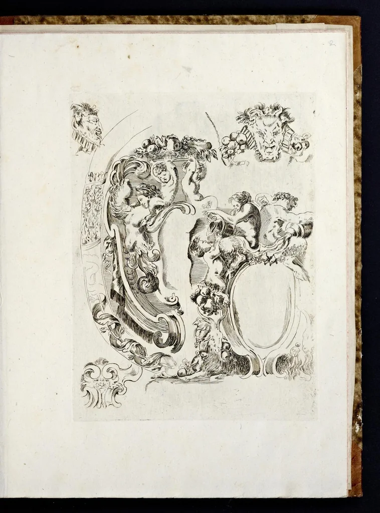 An illustration from Libro de diuerse cartelle e scudi d'armi, 1650, leaf 16