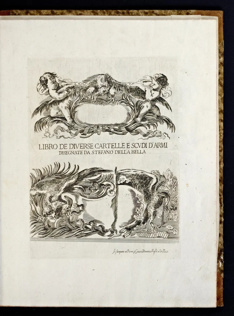 An illustration from Libro de diuerse cartelle e scudi d'armi, 1650, leaf 4