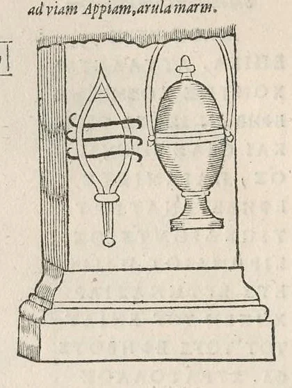 An illustration from Inscriptionvm antiqvarvm quae passim per Europam liber : accessit avctarivm a Ivsto Lipsio, 1588, leaf 79