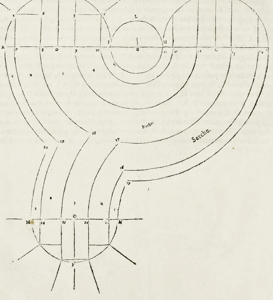 An illustration from Le secret d'architecture découurant fidelement les traits geometriques, couppes, et derobemens necessaires dans les bastiments : enrichi d'un grand nombre de figures ..., 1642, leaf 201