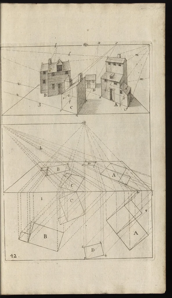 An illustration from Grondige onderrichtinge in de optica, ofte, Perspective konste, 1647, leaf 100