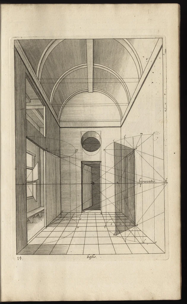 An illustration from Grondige onderrichtinge in de optica, ofte, Perspective konste, 1647, leaf 50