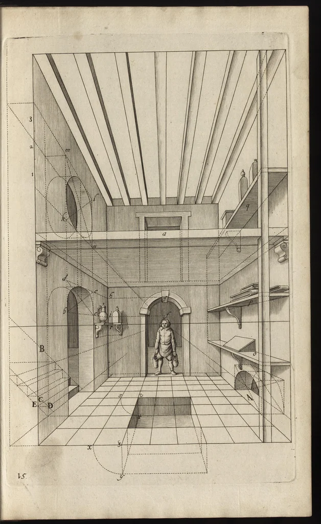 An illustration from Grondige onderrichtinge in de optica, ofte, Perspective konste, 1647, leaf 52