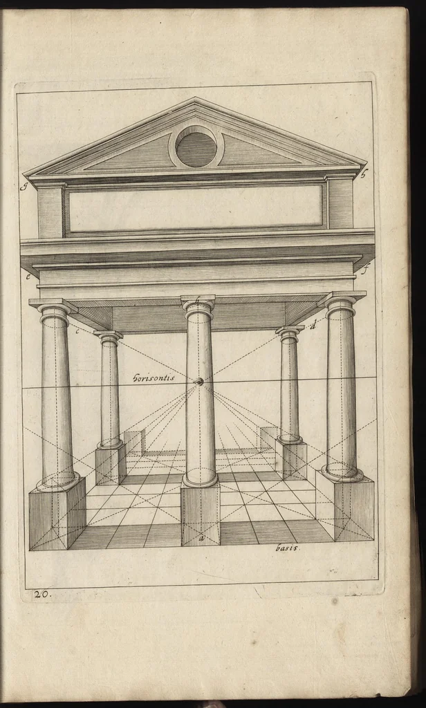 An illustration from Grondige onderrichtinge in de optica, ofte, Perspective konste, 1647, leaf 62