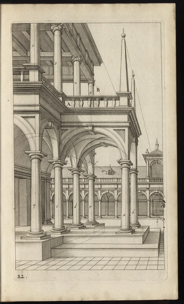 An illustration from Grondige onderrichtinge in de optica, ofte, Perspective konste, 1647, leaf 66