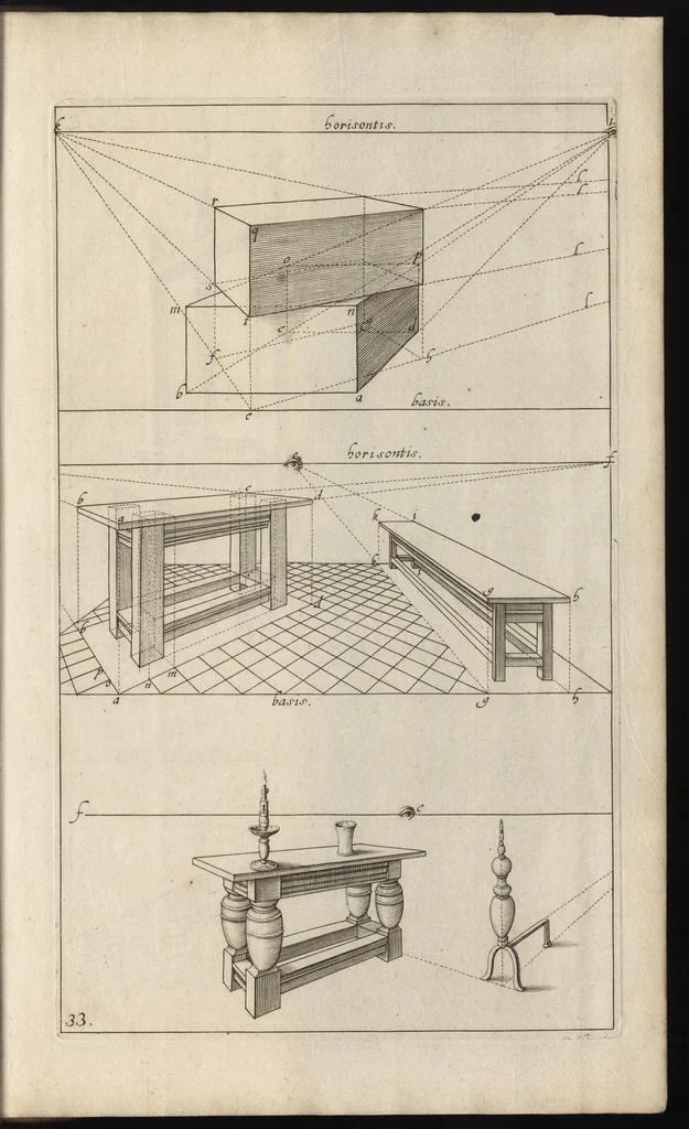 An illustration from Grondige onderrichtinge in de optica, ofte, Perspective konste, 1647, leaf 86