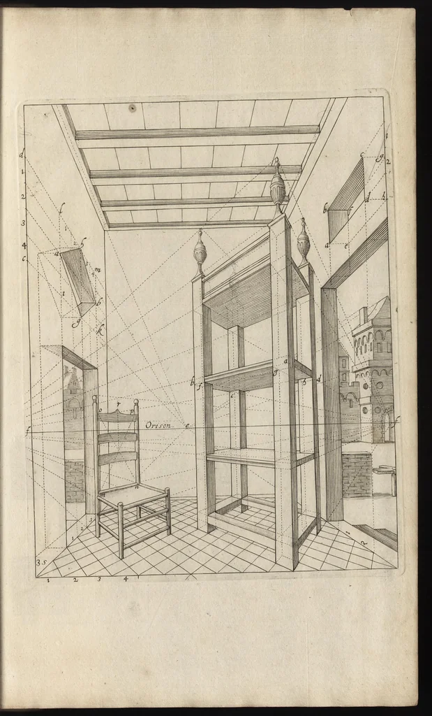 An illustration from Grondige onderrichtinge in de optica, ofte, Perspective konste, 1647, leaf 90