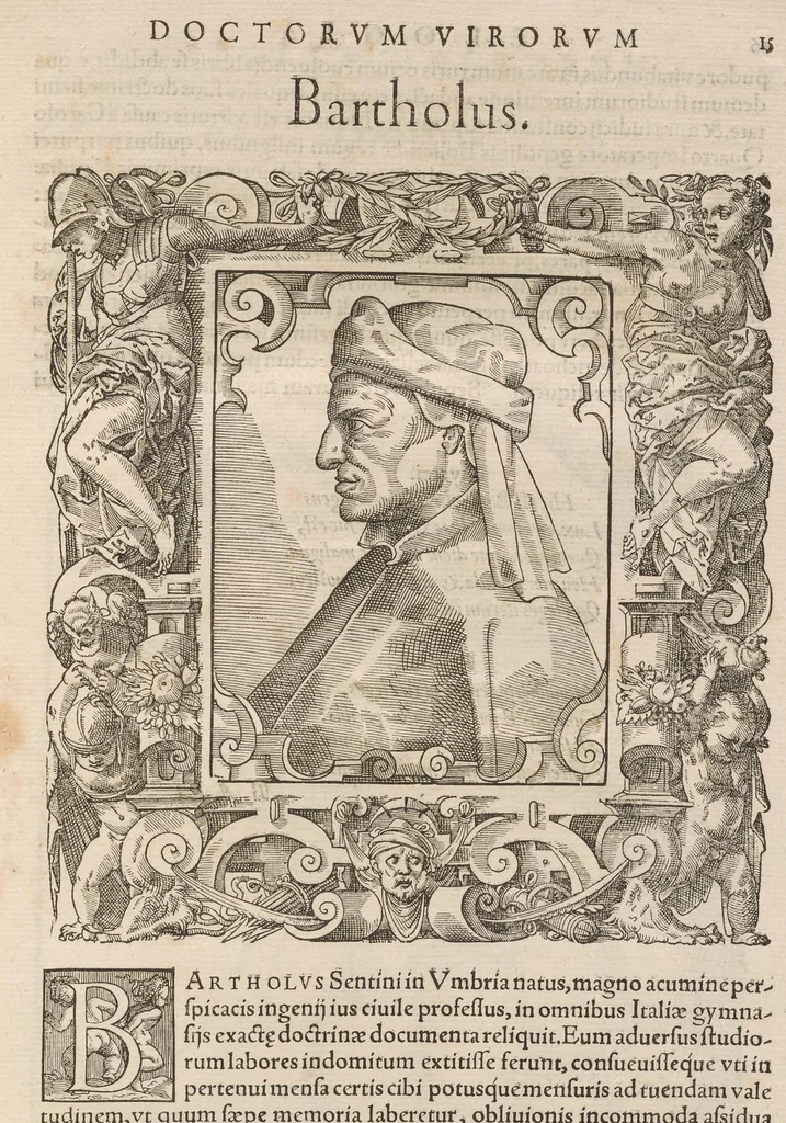 An illustration from Pauli Iouii Nouocomensis episcopi Nucerini elogia virorum literis illustrium : quotquot vel nostra vel auorum memoria vixere : ex eiusdem Musaeo (cuius descriptionem vnà exhibemus) ad viuum expressis imaginibus exornata, 1577, leaf 30
