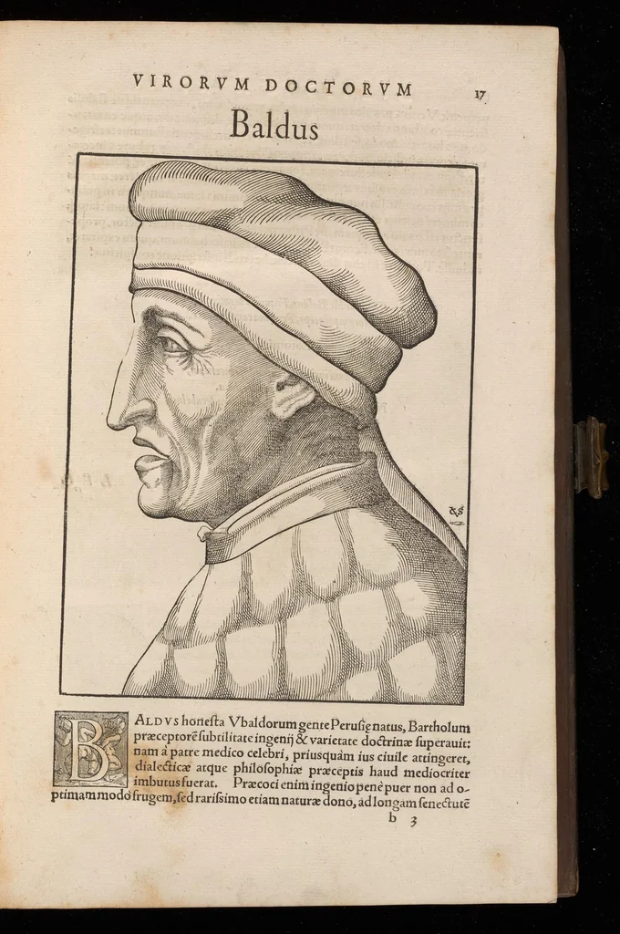 An illustration from Pauli Iouii Nouocomensis episcopi Nucerini elogia virorum literis illustrium : quotquot vel nostra vel auorum memoria vixere : ex eiusdem Musaeo (cuius descriptionem vnà exhibemus) ad viuum expressis imaginibus exornata, 1577, leaf 32
