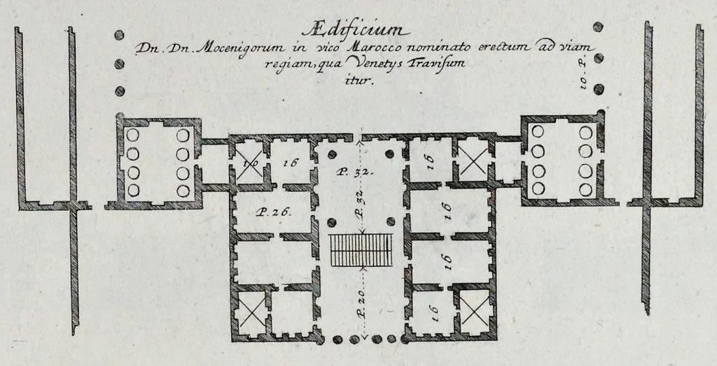 An illustration from Palatiorum Romanorum à celeberrimis sui aevi architectis erectorum pars prima[-tertia], 1694, leaf 122
