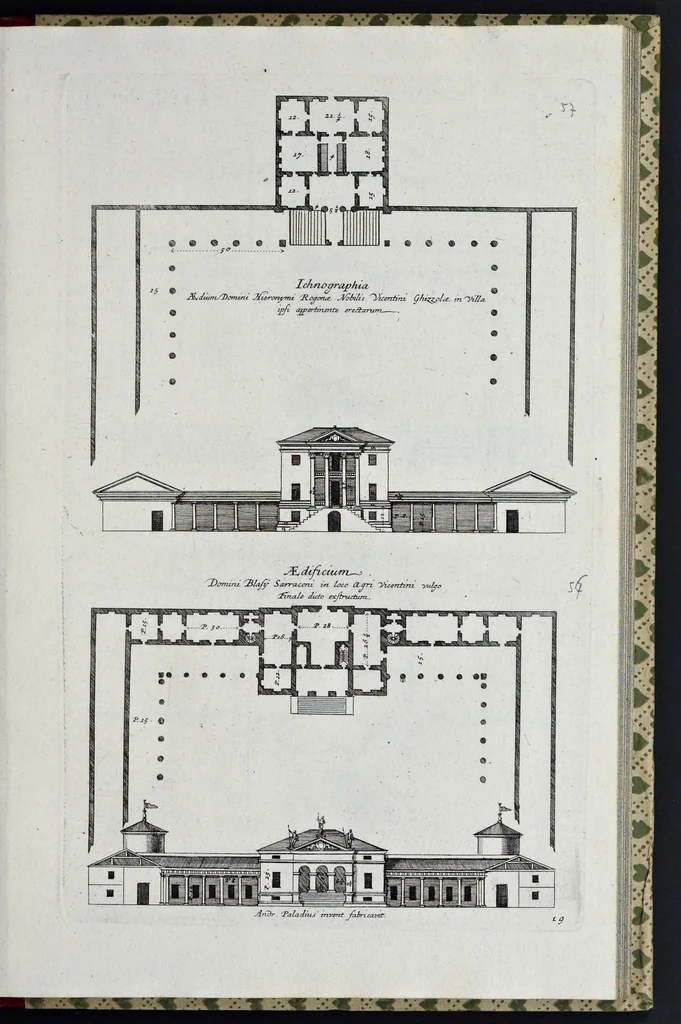 An illustration from Palatiorum Romanorum à celeberrimis sui aevi architectis erectorum pars prima[-tertia], 1694, leaf 136