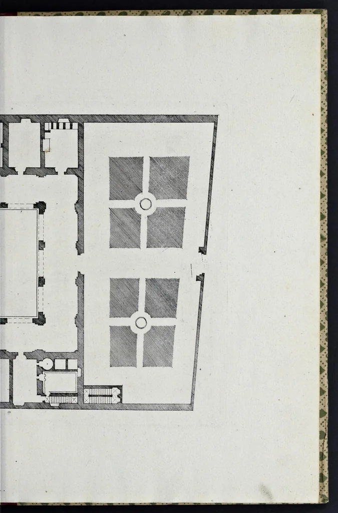 An illustration from Palatiorum Romanorum à celeberrimis sui aevi architectis erectorum pars prima[-tertia], 1694, leaf 16