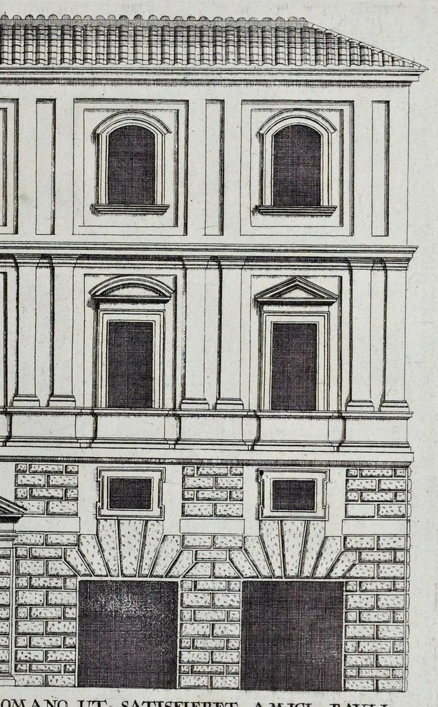 An illustration from Palatiorum Romanorum à celeberrimis sui aevi architectis erectorum pars prima[-tertia], 1694, leaf 260