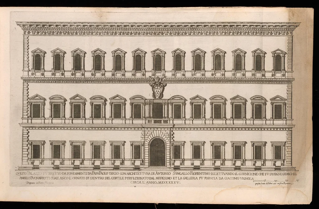 An illustration from Palazzi di Roma de piv celebri architetti, 1655, leaf 10