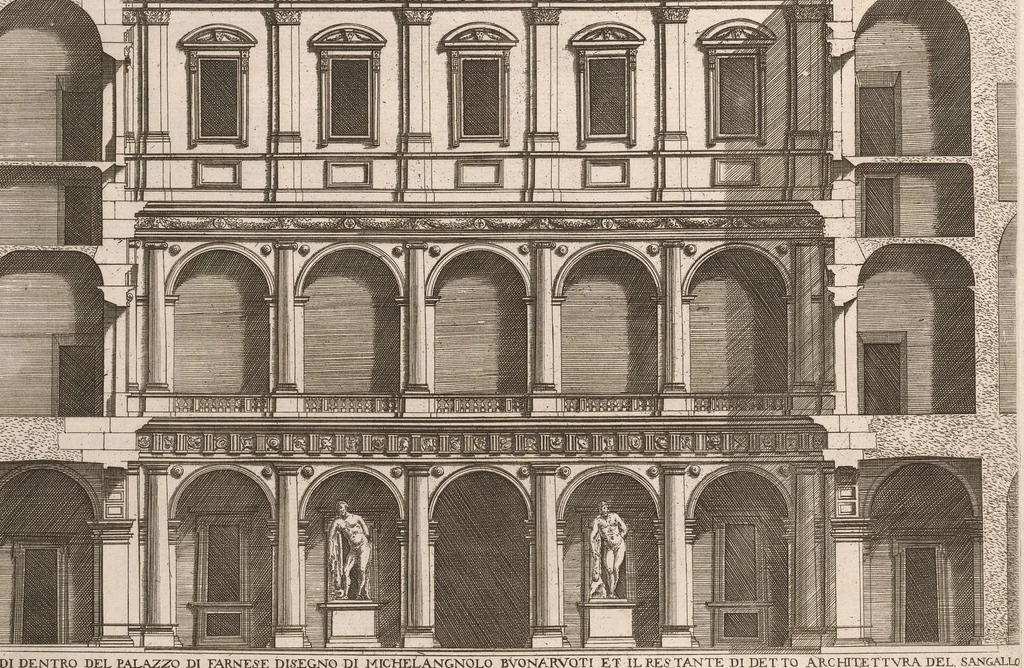 An illustration from Palazzi di Roma de piv celebri architetti, 1655, leaf 12