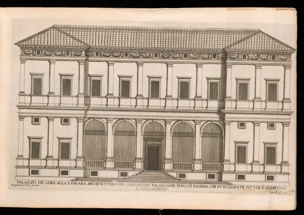 An illustration from Palazzi di Roma de piv celebri architetti, 1655, leaf 18