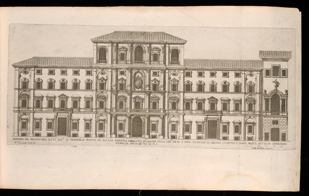 An illustration from Palazzi di Roma de piv celebri architetti, 1655, leaf 28