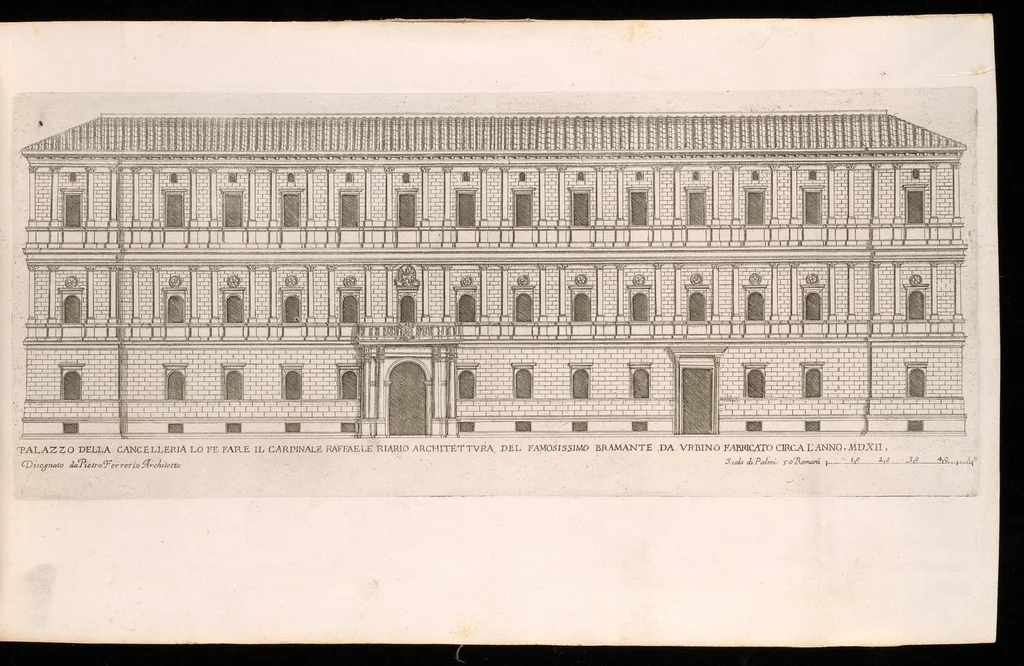 An illustration from Palazzi di Roma de piv celebri architetti, 1655, leaf 44