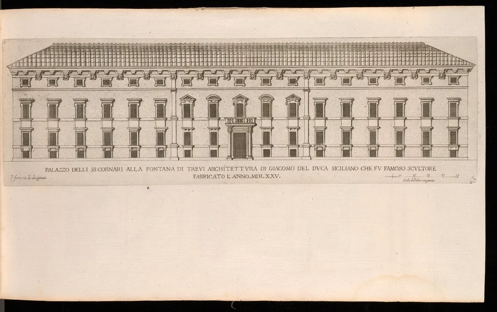 An illustration from Palazzi di Roma de piv celebri architetti, 1655, leaf 46