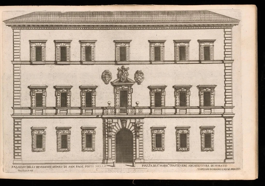 An illustration from Palazzi di Roma de piv celebri architetti, 1655, leaf 50