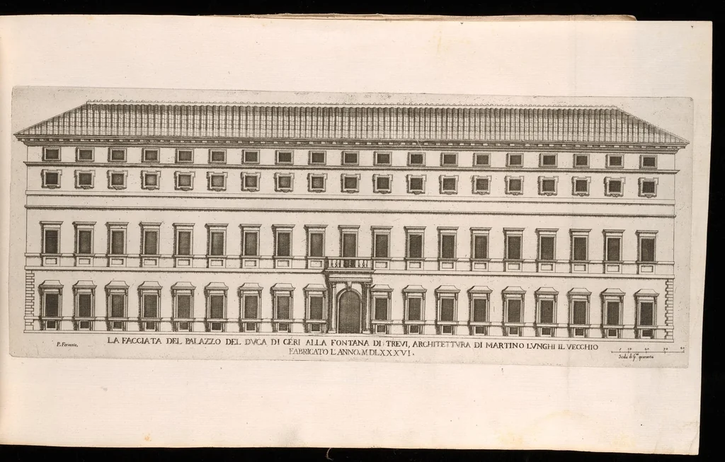 An illustration from Palazzi di Roma de piv celebri architetti, 1655, leaf 54