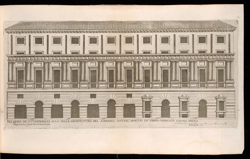 An illustration from Palazzi di Roma de piv celebri architetti, 1655, leaf 58