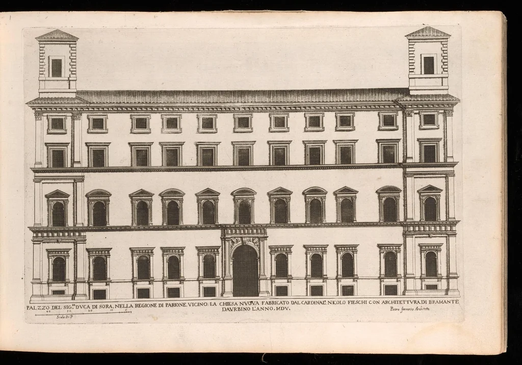 An illustration from Palazzi di Roma de piv celebri architetti, 1655, leaf 60